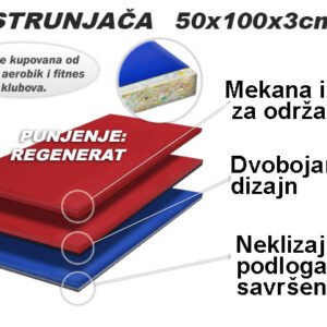 STRUNJAČA FITNESS 0.5m x 1m x 3cm NEKLIZAJUĆA